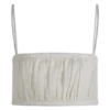 Bandeau de lino fruncido Scottie – Oat Marle Bandeau de lino fruncido Scottie – Oat Marle