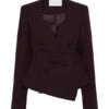 Blazer Agatha de cuello cuadrado – Rayas diplomáticas ciruela Blazer Agatha de cuello cuadrado – Rayas diplomáticas ciruela