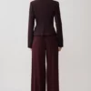 Blazer Agatha de cuello cuadrado – Rayas diplomáticas ciruela Blazer Agatha de cuello cuadrado – Rayas diplomáticas ciruela