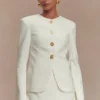 Blazer Asia con botones mixtos – Marfil Blazer Asia con botones mixtos – Marfil