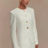 Blazer Asia con botones mixtos – Marfil Blazer Asia con botones mixtos – Marfil