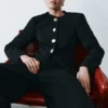 Blazer Asia con botones mixtos – Negro Blazer Asia con botones mixtos – Negro
