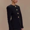 Blazer Asia con botones mixtos – Negro Blazer Asia con botones mixtos – Negro