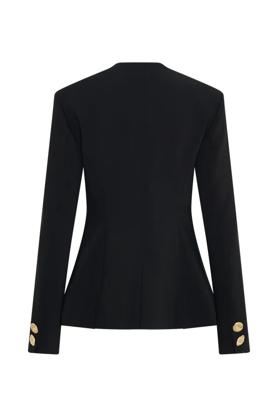 Blazer Asia con botones mixtos – Negro Blazer Asia con botones mixtos – Negro