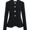 Blazer Asia con botones mixtos – Negro Blazer Asia con botones mixtos – Negro