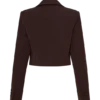 Blazer corto de traje Simone – Chocolate oscuro Blazer corto de traje Simone – Chocolate oscuro
