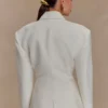 Blazer de lino entallado Jameson – Oat Marle Blazer de lino entallado Jameson – Oat Marle