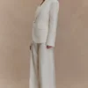 Blazer de lino entallado Jameson – Oat Marle Blazer de lino entallado Jameson – Oat Marle
