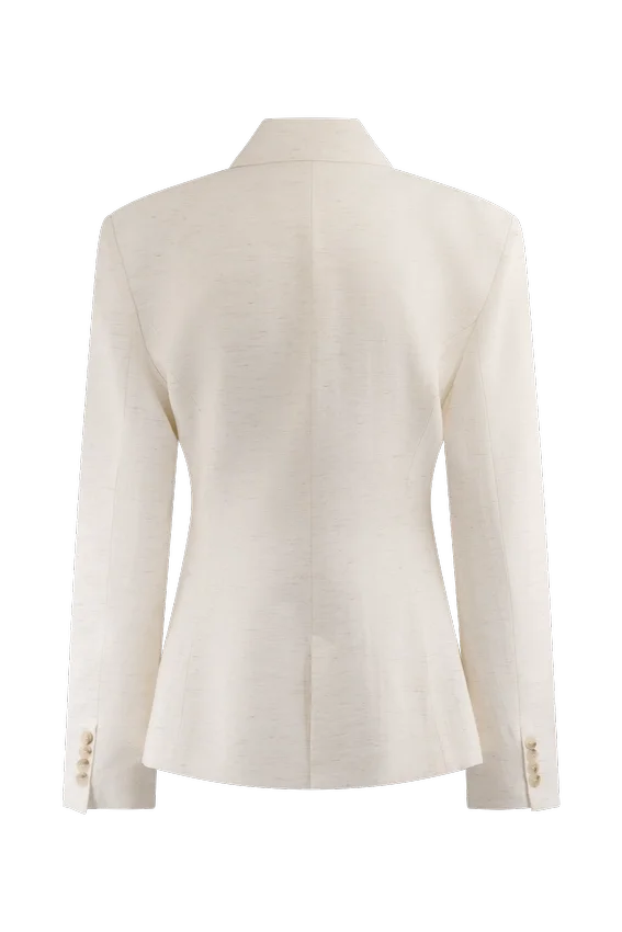 Blazer de lino entallado Jameson – Oat Marle Blazer de lino entallado Jameson – Oat Marle
