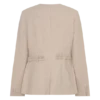 Blazer de traje sin cuello Solenne – Natural jaspeado Blazer de traje sin cuello Solenne – Natural jaspeado