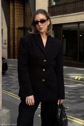 Blazer entallado Bellamy – Negro