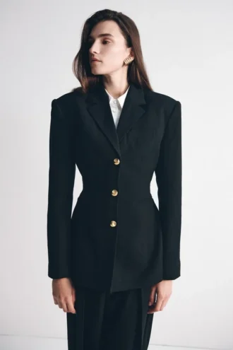 Blazer entallado Bellamy – Negro
