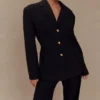 Blazer entallado Bellamy – Negro