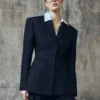 Blazer entallado Bellamy – Rayas diplomáticas azul marino Blazer entallado Bellamy – Rayas diplomáticas azul marino