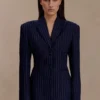 Blazer entallado Bellamy – Rayas diplomáticas azul marino Blazer entallado Bellamy – Rayas diplomáticas azul marino