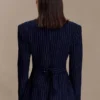 Blazer entallado Bellamy – Rayas diplomáticas azul marino Blazer entallado Bellamy – Rayas diplomáticas azul marino
