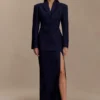 Blazer entallado Bellamy – Rayas diplomáticas azul marino Blazer entallado Bellamy – Rayas diplomáticas azul marino