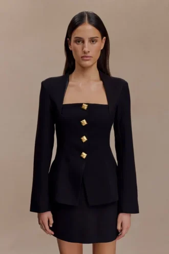 Blazer entallado Christel Suiting – Negro