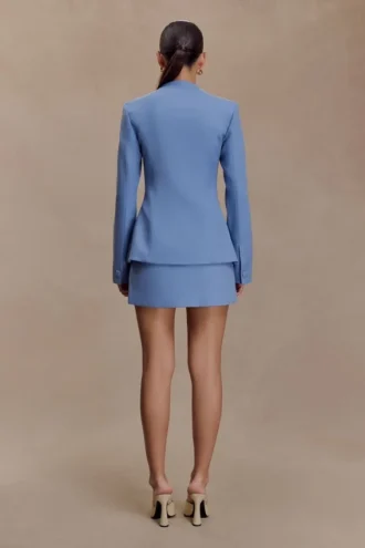 Blazer entallado de traje Christel – Azul océano