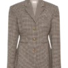 Blazer entallado Mila – Cuadros beige Blazer entallado Mila – Cuadros beige