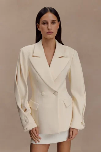 Blazer estructurado Wesley – Buttercream