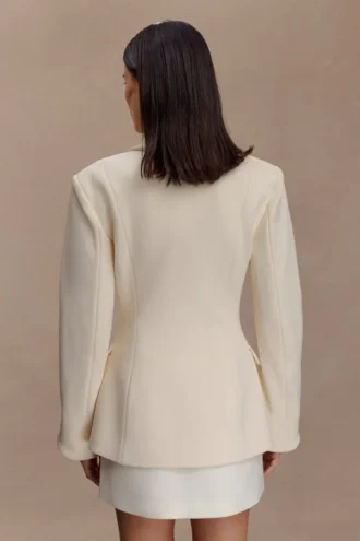 Blazer estructurado Wesley – Buttercream