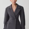 Blazer estructurado Wesley – Sombra de carbón
