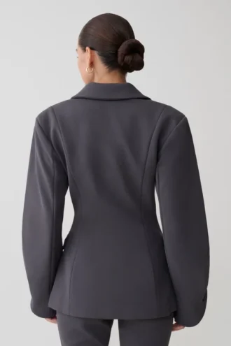 Blazer estructurado Wesley – Sombra de carbón