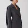Blazer estructurado Wesley – Sombra de carbón