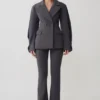 Blazer estructurado Wesley – Sombra de carbón