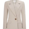 Blazer Max con cintura ceñida – Ivory Stone