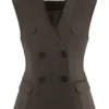 Blazer sin mangas Penelope – Chocolate