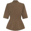 Blusa de traje con mangas abullonadas Opal – Marrón cacao Blusa de traje con mangas abullonadas Opal – Marrón cacao