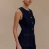 Blusa Denim abotonada Abel – Azul índigo Blusa Denim abotonada Abel – Azul índigo