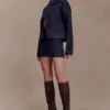 Blusa tipo chaqueta oversize Olandria – Azul índigo lavado Blusa tipo chaqueta oversize Olandria – Azul índigo lavado