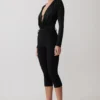 Body ajustado de manga larga con cuello vuelto Ren – Negro Body ajustado de manga larga con cuello vuelto Ren – Negro
