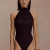 Body de malla fruncida Matilda – Chocolate Body de malla fruncida Matilda – Chocolate