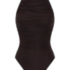 Body de malla fruncida Matilda – Chocolate Body de malla fruncida Matilda – Chocolate