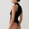 Body de malla fruncida Matilda – Negro Body de malla fruncida Matilda – Negro
