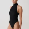 Body de malla fruncida Matilda – Negro Body de malla fruncida Matilda – Negro