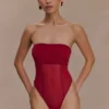 Body de malla sin tirantes Aoife – Frambuesa Body de malla sin tirantes Aoife – Frambuesa