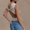 Body Niamh con espalda retorcida de modal – Marfil Body Niamh con espalda retorcida de modal – Marfil