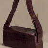 Bolso de hombro Maria de imitación de piel de cocodrilo – Chocolate Bolso de hombro Maria de imitación de piel de cocodrilo – Chocolate