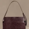 Bolso de hombro Maria de imitación de piel de cocodrilo – Chocolate Bolso de hombro Maria de imitación de piel de cocodrilo – Chocolate