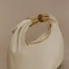 Bolso de piel Bristol Mini Croissant – Marfil Bolso de piel Bristol Mini Croissant – Marfil