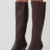 Botas Sarah de imitación de piel de cocodrilo – Chocolate Botas Sarah de imitación de piel de cocodrilo – Chocolate