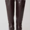 Botas Sarah de imitación de piel de cocodrilo – Chocolate Botas Sarah de imitación de piel de cocodrilo – Chocolate