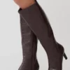 Botas Sarah de imitación de piel de cocodrilo – Chocolate Botas Sarah de imitación de piel de cocodrilo – Chocolate