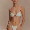 Braguita de bikini con abalorios Memphis – Menta