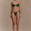 Braguita de bikini con abalorios Memphis – Verde